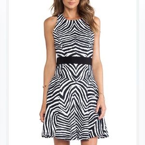 Milly Circle Geometric Black and White Dress